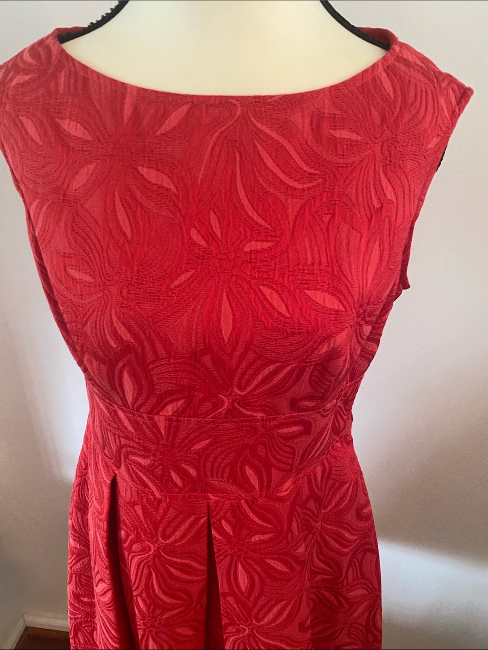 Adrianna Papell NWT red box pleat full skirt dress - Picture 2 of 10